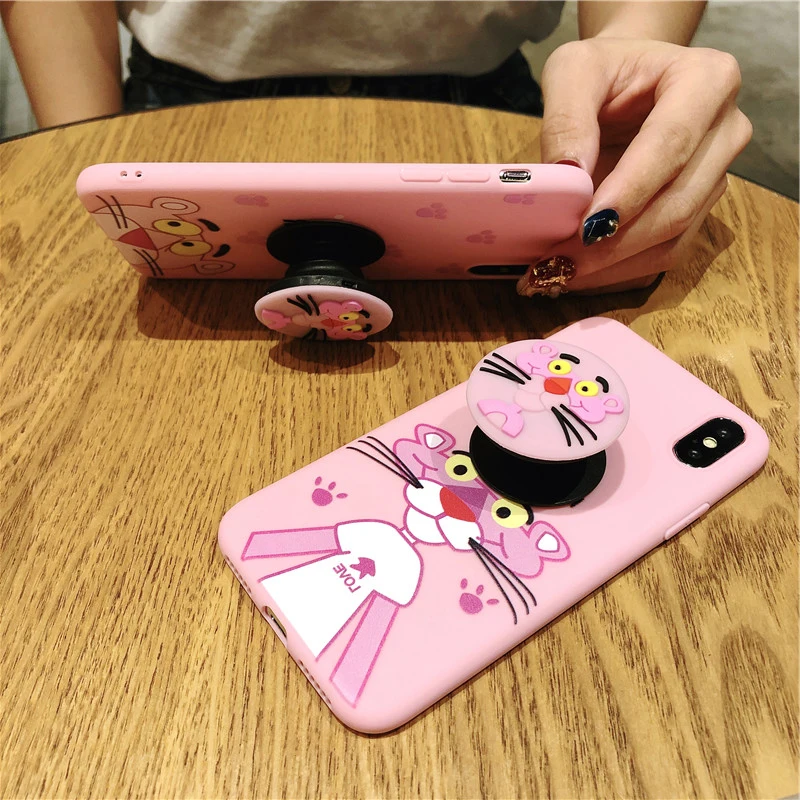 DFQNGL Silicone Case For iPhone 8 7Plus 6 6Plus Case Soft TPU Cover Leaves Bird For iPhone 7 8Plus X soft shell airbag bracket