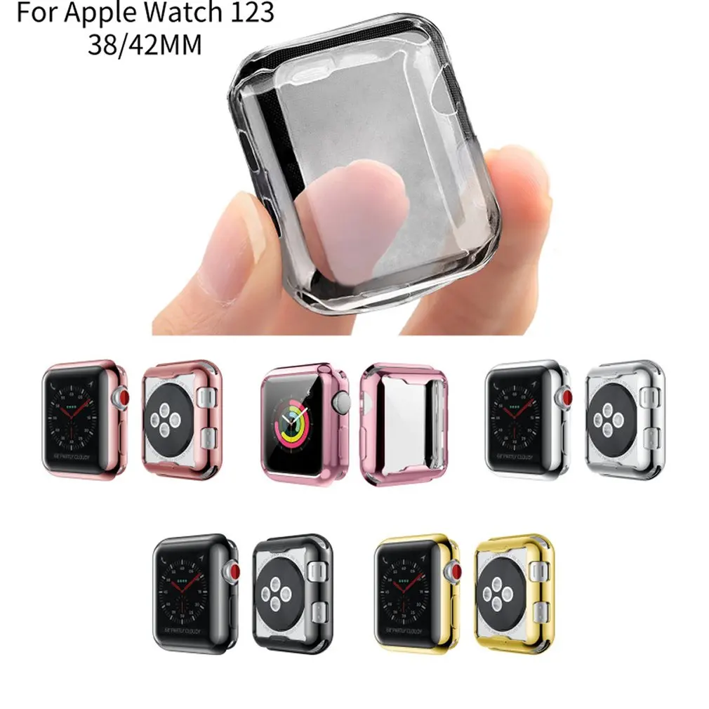 

Smart Watch Case Protective Shell Plating Silicon Shell Rubber Anti-Fall Sleeve Tpu Delicate Protective Case For Apple Watch