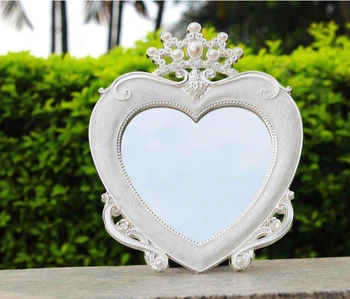 

Fashion table mirror heart makeup mirror gift lovers gift fashion compact mirror pocket mirror J004