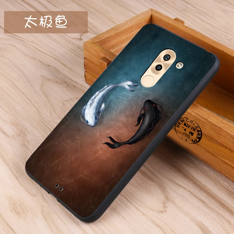 Huawei honor 6x Case Original Cover for Huawei honor 6x Bag Case Cover Skin Wolf Fish Skull honor 6x Fundas 100% BiNFUL 112