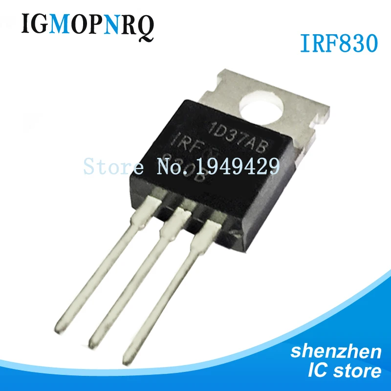 10 шт./лот IRF830 DIP TO-220 500V/4.5A/1 5 Euro N-channel authentic | Электронные компоненты и