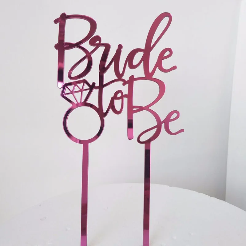 

Rose Bride to be Decorative Acrylic Crystal Cake Topper Engagement Cake Topper