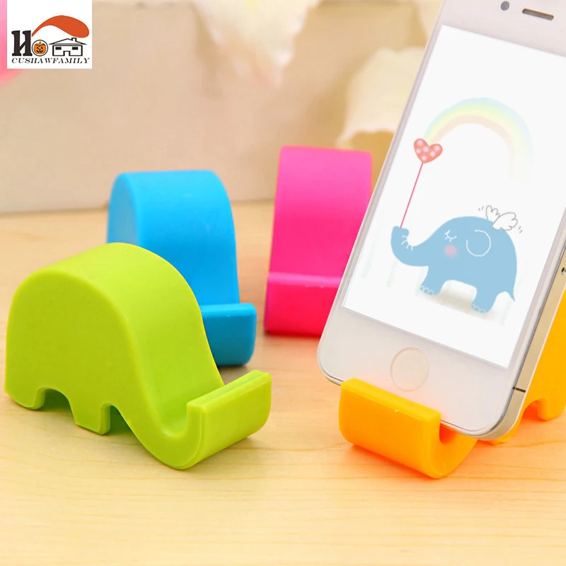 

CUSHAWFAMILY Cute elephant multi-function chopsticks rack phone stents storage holders Household Items receive rack Home decor