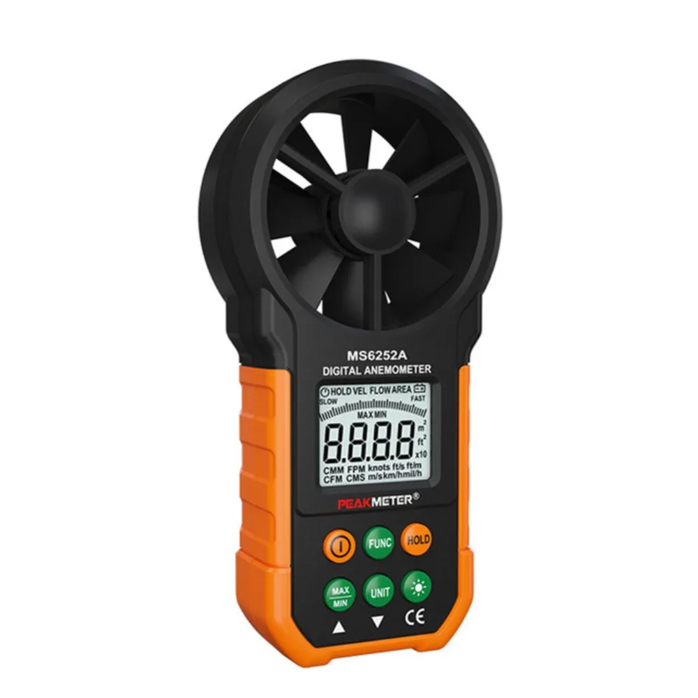 

PEAKMETER MS6252A portable Digital Anemometer Wind Speed Air Volume Measuring Meter Air flow meter LCD screen display