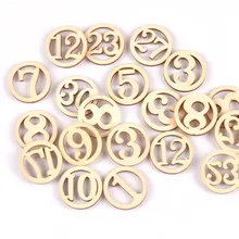 50 шт 1-30 Случайных Смешанных цифр Натуральный Деревянный Скрапбукинг Carft для украшения дома diy Ручная работа 25 мм MT1780