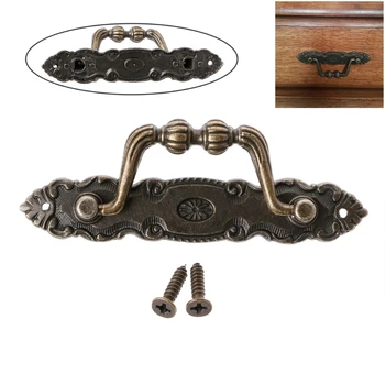 

Antique Cabinet Drawer Handle Bronze Door Handle Chest Dresser Vintage Pull Knob #Aug.26