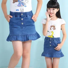 Джинсы для девочек От 3 до 9 лет детские летние хлопковые джинсы детские короткие брюки штаны для девочек детские юбки Милая Мини-Юбка для малышей Детская одежда