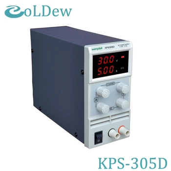 

Free Shipping !KPS305D Adjustable precision double LED display switch DC Power Supply protect 0-30V/0-5A 110V-230V 0.1V/0.01A EU