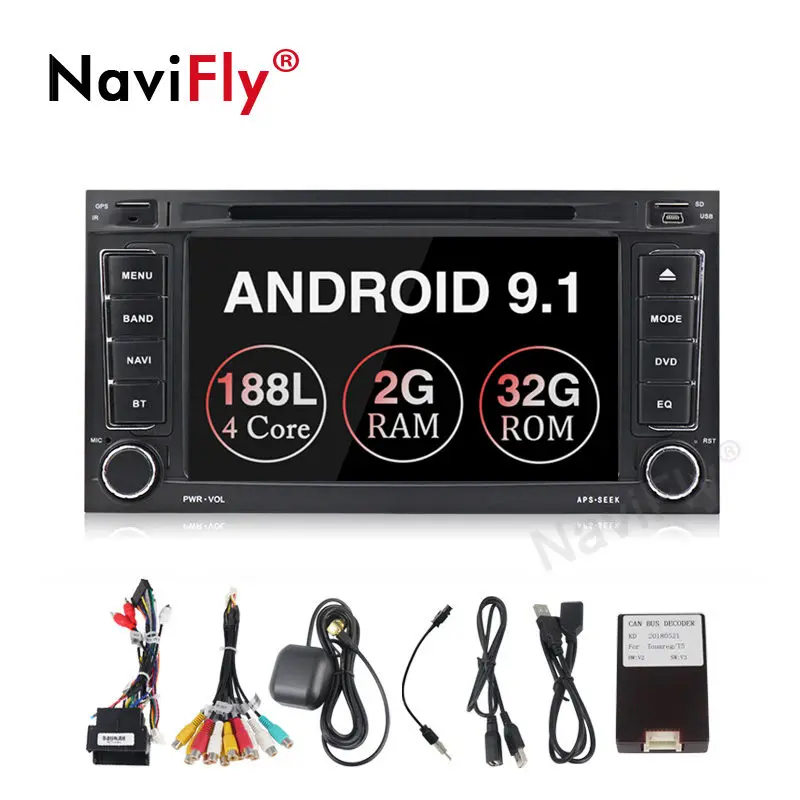 Новинка! 2+ 32G Android 9,1 автомобильный dvd gps Navigagion для Фольксваген туарег Т5 транспортер Радио Аудио FM wifi 1024*600 видео плеер