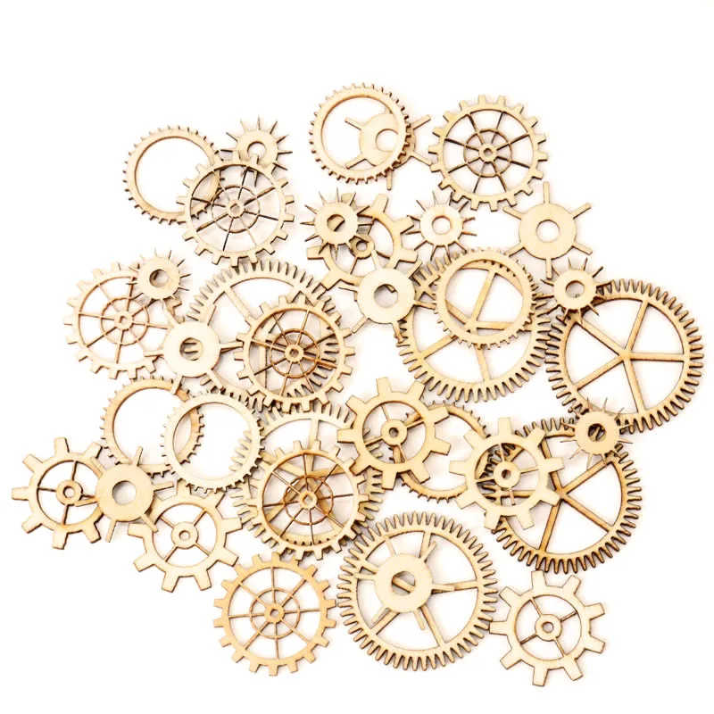 Mixed-Wheel-Gear-Pattern-Natrual-Wooden-Scrapbooking-Hollow-Craft-Round-Random-for-Handmade-Home-Decoration-20