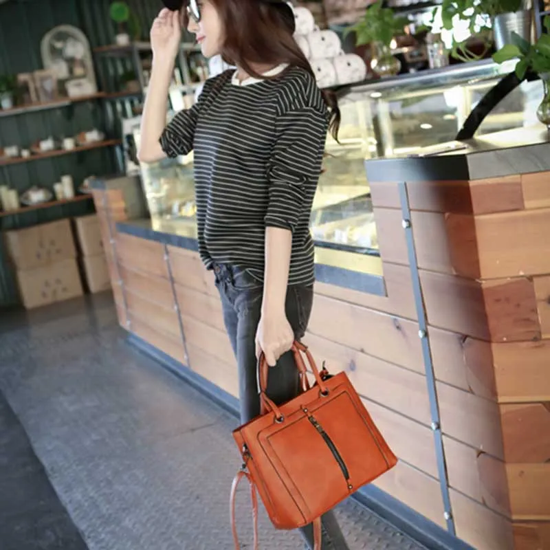 Fashion Women Leather Handbag Large Female Casual Shoulder Bag Vintage Travel Lady Bag Famous Exquisite Handle Bolsa SS7085 (10)