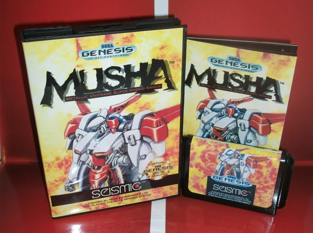 MUSHA with Box and Manual for Sega MD game Cartridge Megadrive Genesis system