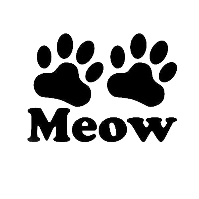 12.3cm*9cm Meow Paw Sticker Vinyl Decal Cat Print Kitty Love Pet Animal