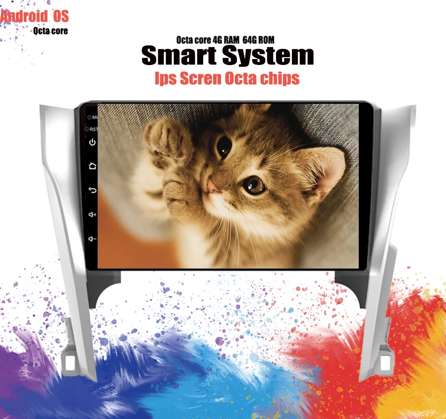 Clearance Android 9.1 Octa Core 10.1" Car DVD Player For Toyota Camry 2012-2014 GPS Navi Support dab+USB IPS Screen Radio LTE 4G Head Unit 0