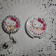 Hello kitty ID Стетоскоп Имя бирка BLING дизайн медсестры, р-н, медицинский, ER 2 шт./партия