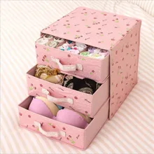 3 слоя ящик нижнее белье бюстгальтер ящик для хранения Коробка для хранения одежды коробка для хранения Handker главный шкаф ящик ткань носки с принтом в форме сердца бюстгальтер