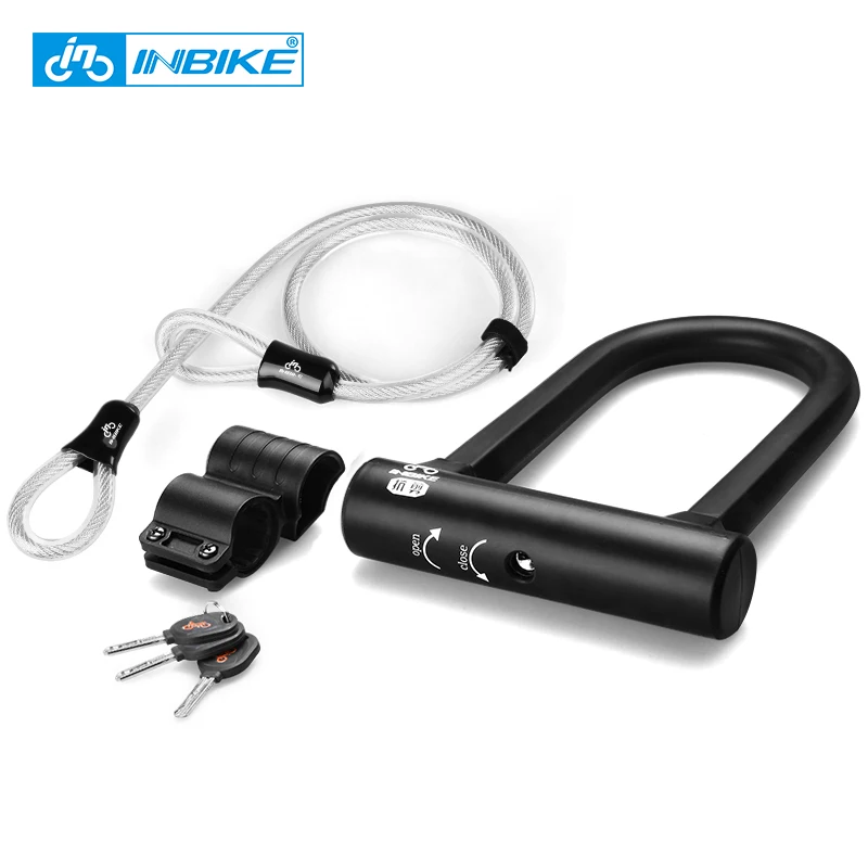 INBIKE замок для велосипеда U lock и MTB дороги велосипедный сигнализация велозамок