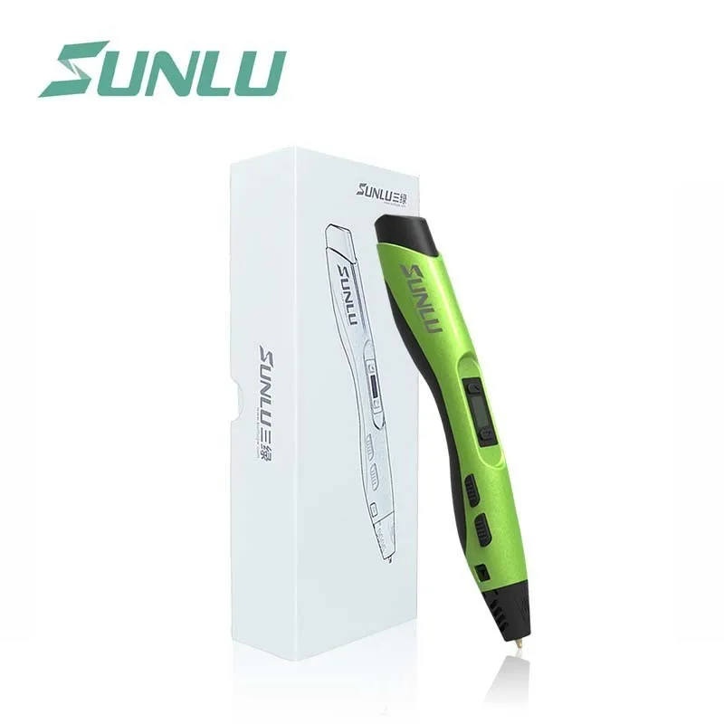 

Green Color 3D Printing Pen For Children Scibble With PLA Filament Refills Gift Box Set SUNLU Low Temperature 3D Drawing Pens