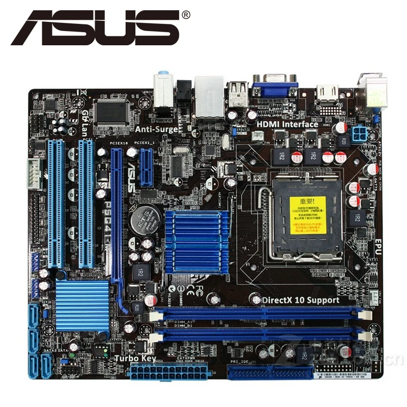 Asus P5G41 M настольная материнская плата G41 Socket LGA 775 Q8200 Q8300 DDR2 8G u ATX UEFI BIOS оригинальная