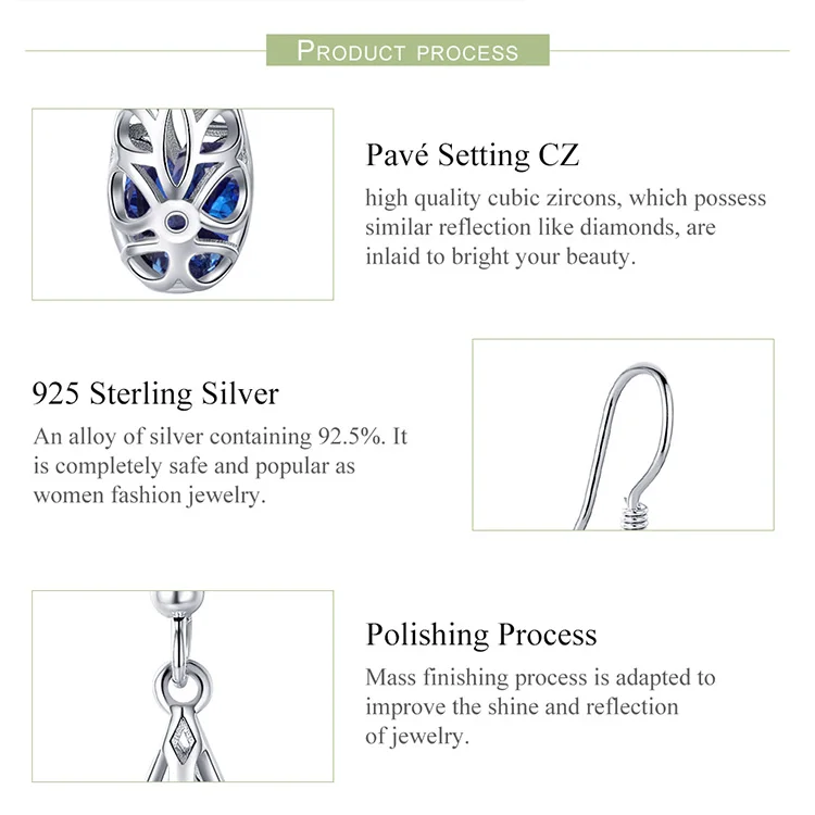 WOSTU,, 925 пробы, серебро, благородные капельки, серьги-капли для женщин, подлинные серебряные ювелирные изделия, подарок CQE466