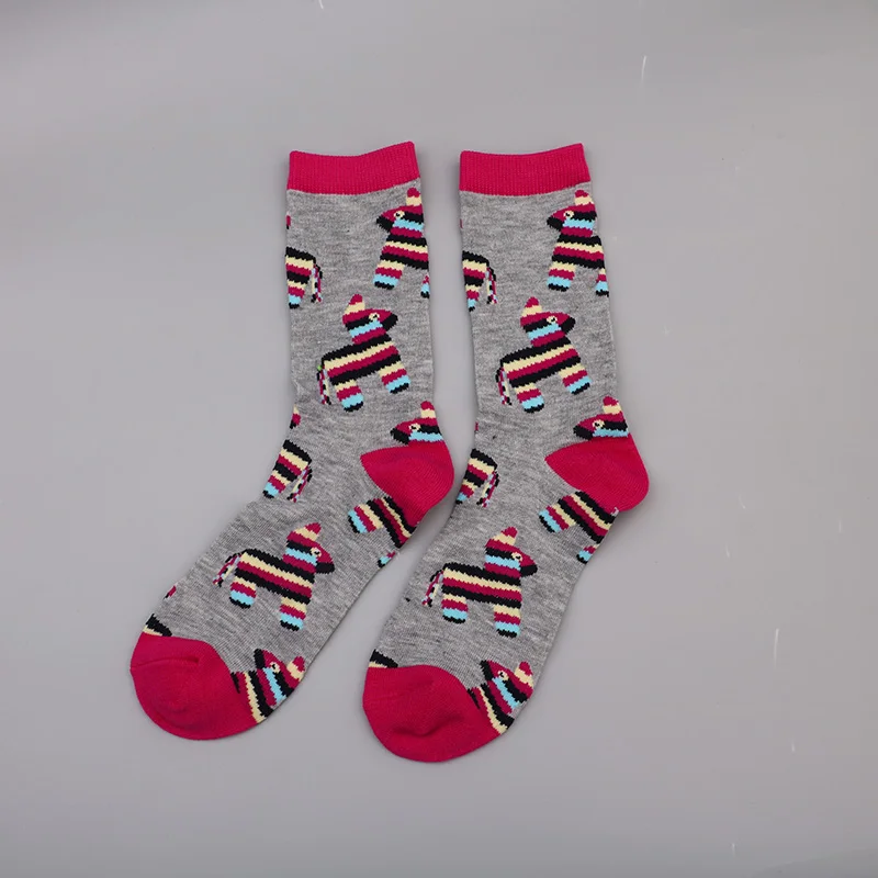 Модные счастливые носки, хлопковые мягкие носки, красивые носки для женщин, девушек, Харадзюку, щенка, кота, художественные короткие носки - Цвет: Коричневый