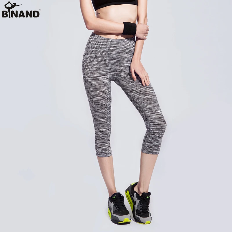 

BINAND Dyed Yoga Capris Running High Elasticity Fitness Sports Pants Exercise Gym Quick Dry Pants Outdoors Breathable Leggings