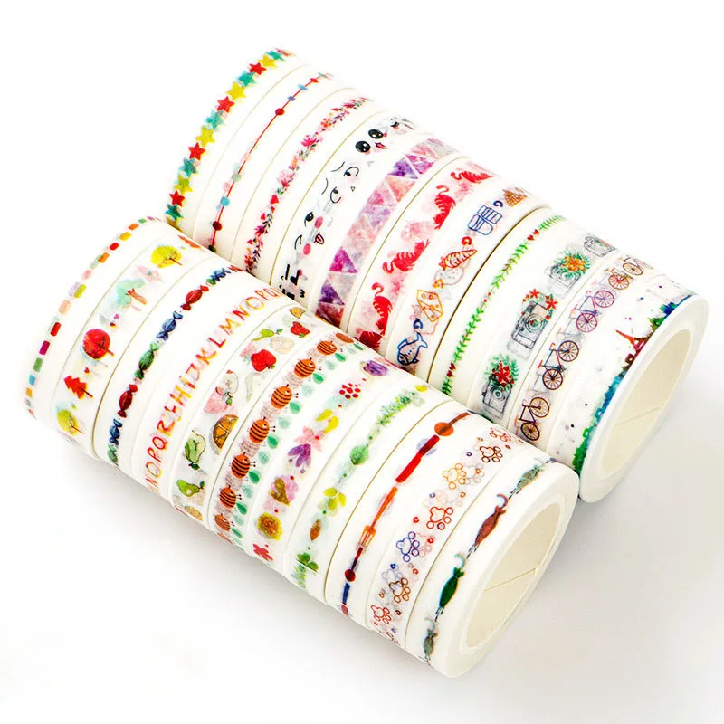 22 разных ленты Каваий. Маскировочная лента washi наклейки милая умная самодельная