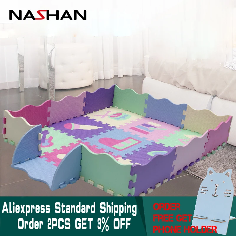 

Cartoon Animal Pattern Carpet EVA Foam Puzzle Mats Kids Floor Puzzles Play Mat For Children Baby Play Gym Crawling Mats 9/18PCS