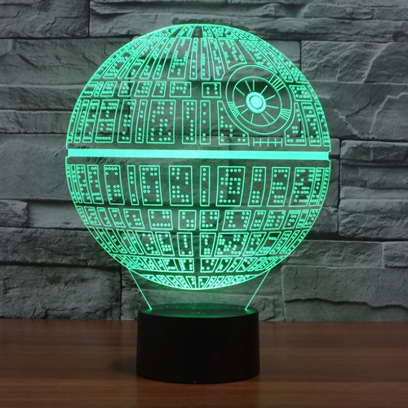 Красочные USB Star Wars Death Star 3D настольная лампа Luminaria свет в ночь удаленного коммутатора декоративного освещения праздничные подарки