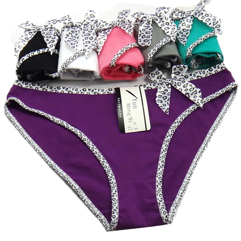 6pcs Women's Cotton Underwear Hot Selling Girls Series Briefs Panties