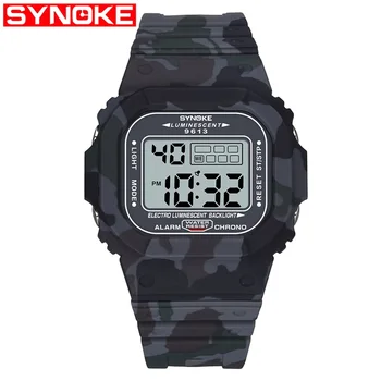 

SYNOKE Outdoor Sport Watch Men 3Bar Waterproof Watches Alarm Clock Week Display Military Fashion Digital Watch reloj hombre