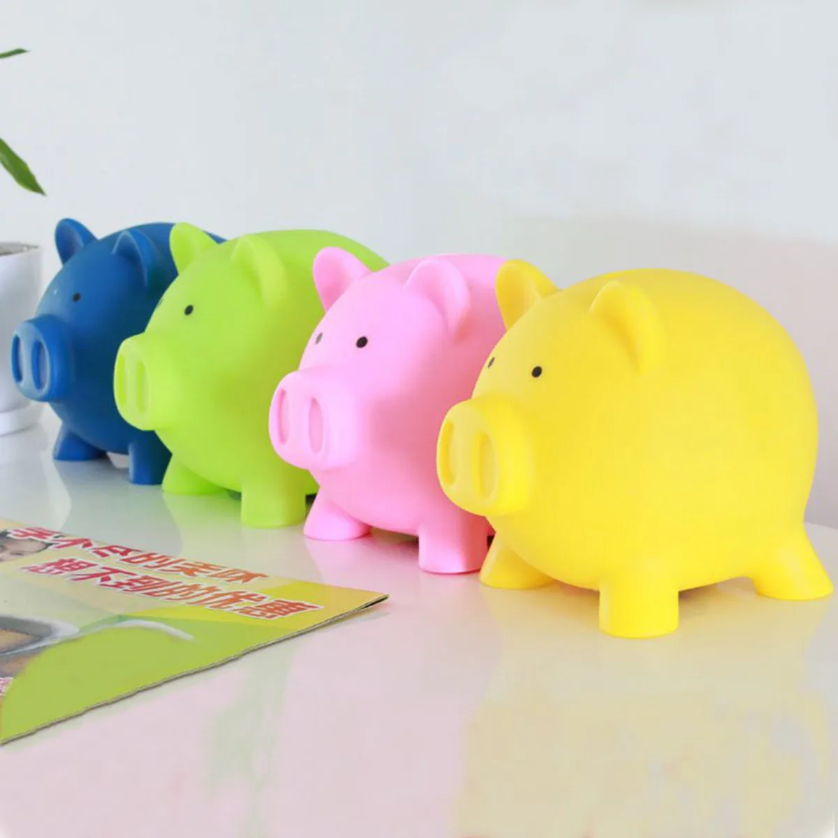 Piggy Bank Money Pig Toy Saving Cash Coin Box Collection Vinyl Cute Kid Children Birthday Gift