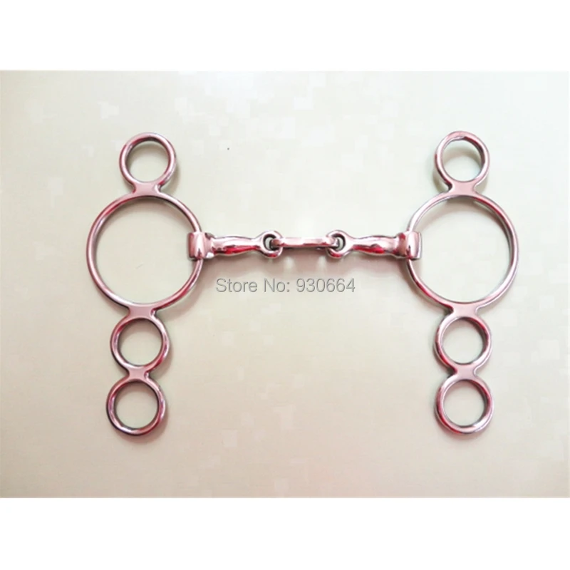 Stainless Steel Continental Gag Bit 110mm Mouthpiece Horse Equipment (H0916B) Stainless Steel Continental Gag Bit 110mm Mouthpiece Horse Equipment (H0916B)