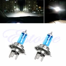 Car Styling 2Pc H4 100W Light Bright White Car Headlight Bulbs Lamp 12V 5000K Halogen Bulb