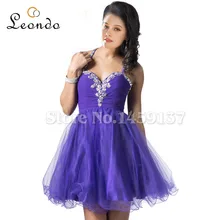 Blau grün rosa lila mädchen ball kurze cocktailkleider leondo mini sexy party kleid robe de cocktail feestjurken llf854