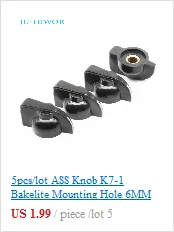 5 шт./лот ASS ручка K7-1 бакелитовое монтажное отверстие 6 мм для поворотного потенциометра и энкодера и поворотного переключателя