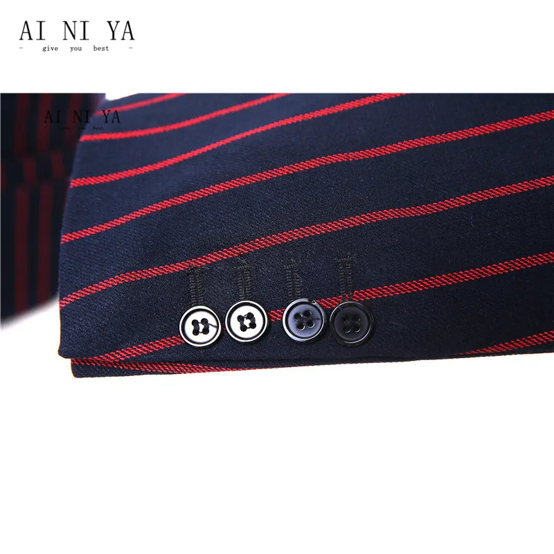 Jacket+Pants+Vest Womens Business Suits Black Red Striped Slim 3 Pieces Set Formal Professional Pant Suits Ladies Office Uniform