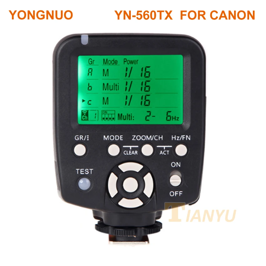 

Yongnuo YN560-TX C II Manual Flash Controller Commander Transmitter For RF-602 RF-603 II RF-605 YN660 YN968N For Canon Camera