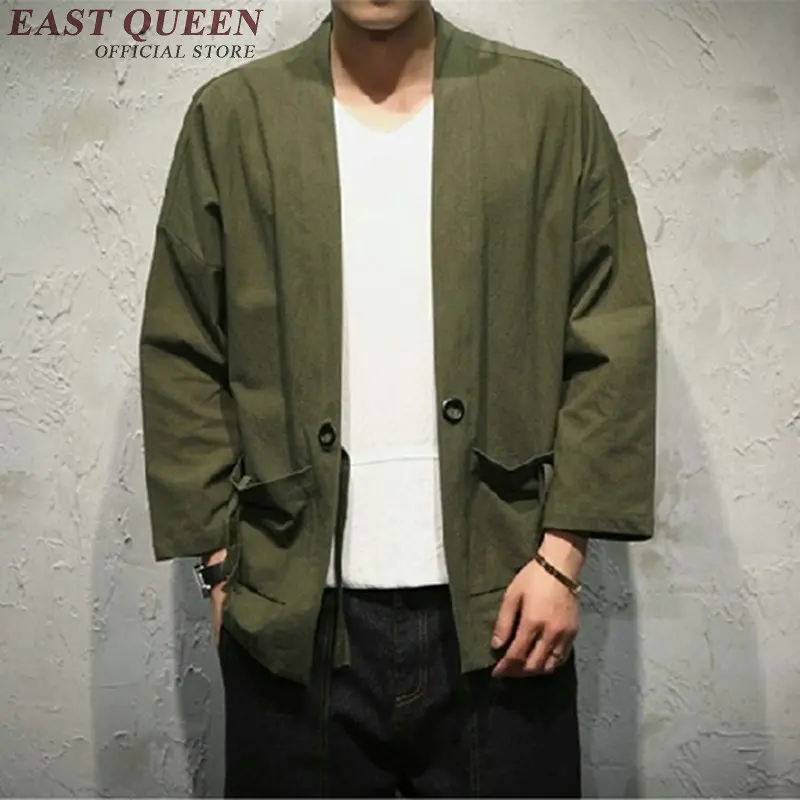 Traditional japanese mens clothing mens japanese kimono haori obi male yukata AA2347 Y