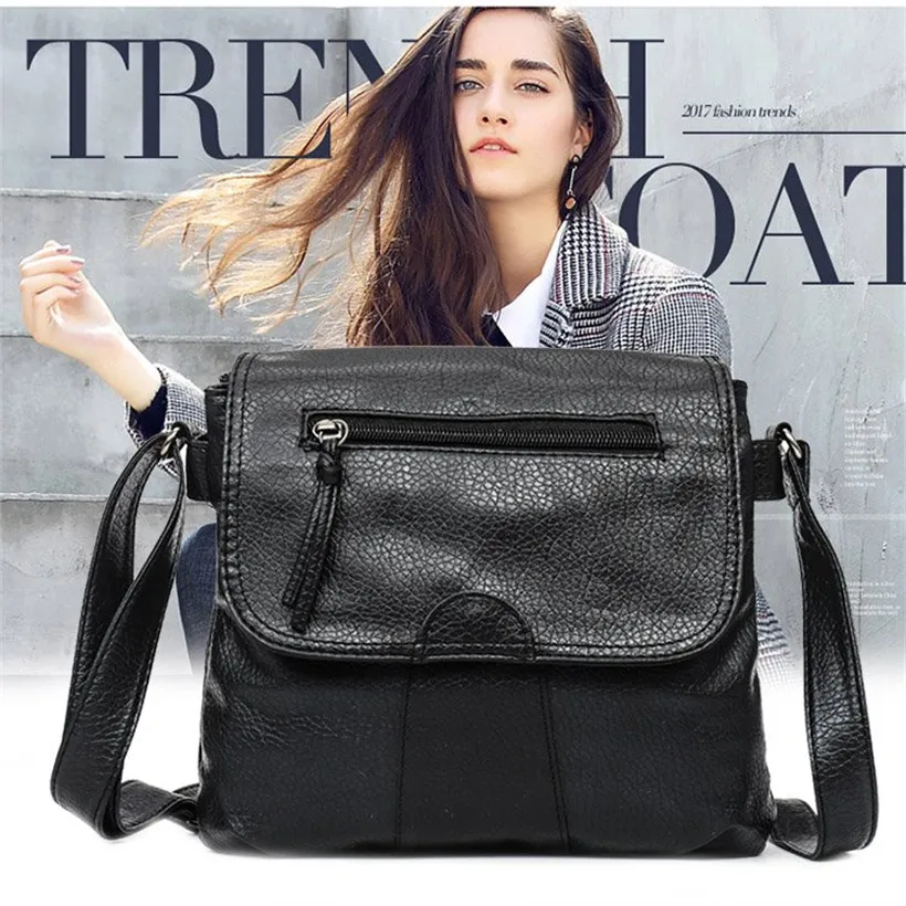 Simple Flap Shoulder PU Leather Bags Women Girls Pure Color Mini Messenger Chest Bag Cross body Handbags bolsa feminina Simple Flap Shoulder PU Leather Bags Women Girls Pure Color Mini Messenger Chest Bag Cross body Handbags bolsa feminina