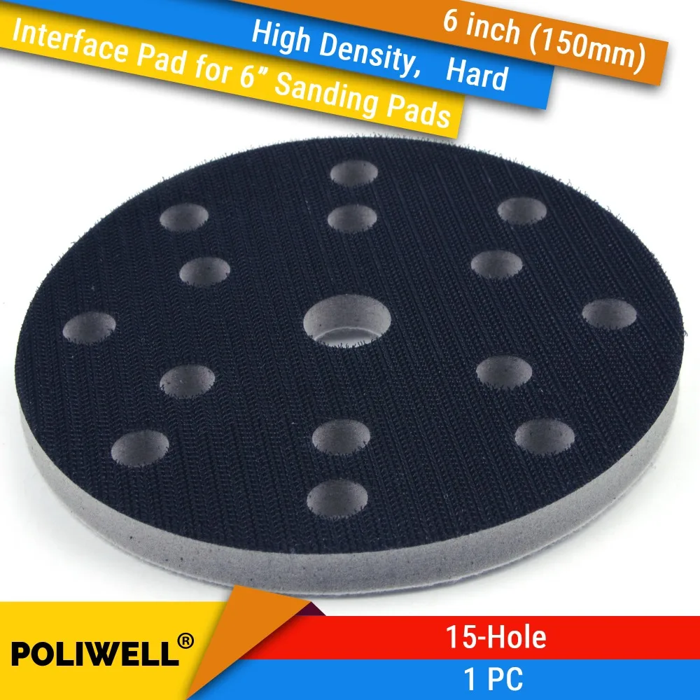  6 Inch(150mm) 15-Hole High Density Hard Sponge Surface Protection Interface Pads for 6