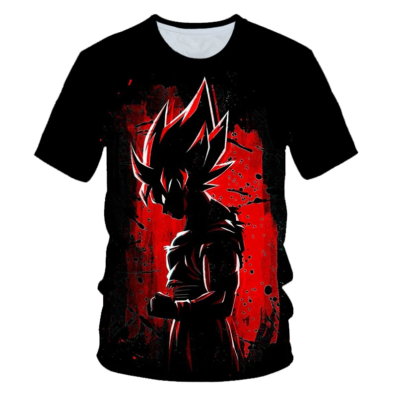 

Men's 3D T Shirt Dragon Ball Z Ultra Instinct Goku Super Saiyan God Black Vegeta Battle Print Cartoon T-shirt Summer Top Tees