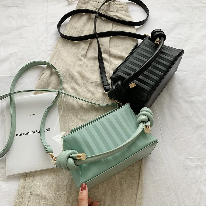 

New wave Crossbody Jelly Striped Single Shoulder Handheld Small Square Bag