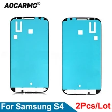 Aocarmo 2 шт./лот для samsung Galaxy S4 i9500 i9505 ЖК-дисплей Сенсорный экран двухсторонний скотч клей стикер на переднюю раму