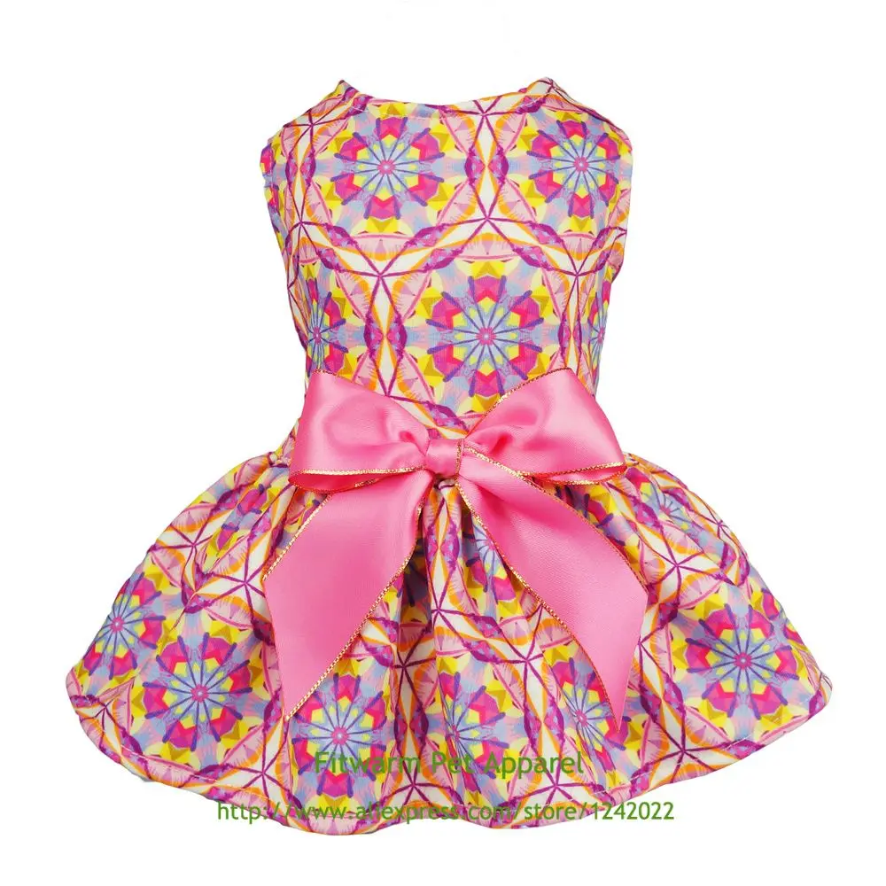 

Fitwarm Floral Pet Clothes for Dog Dresses Cat Sundress Vest Shirts Pink Free Shipping XS Small Medium Large Summer Chihuahua