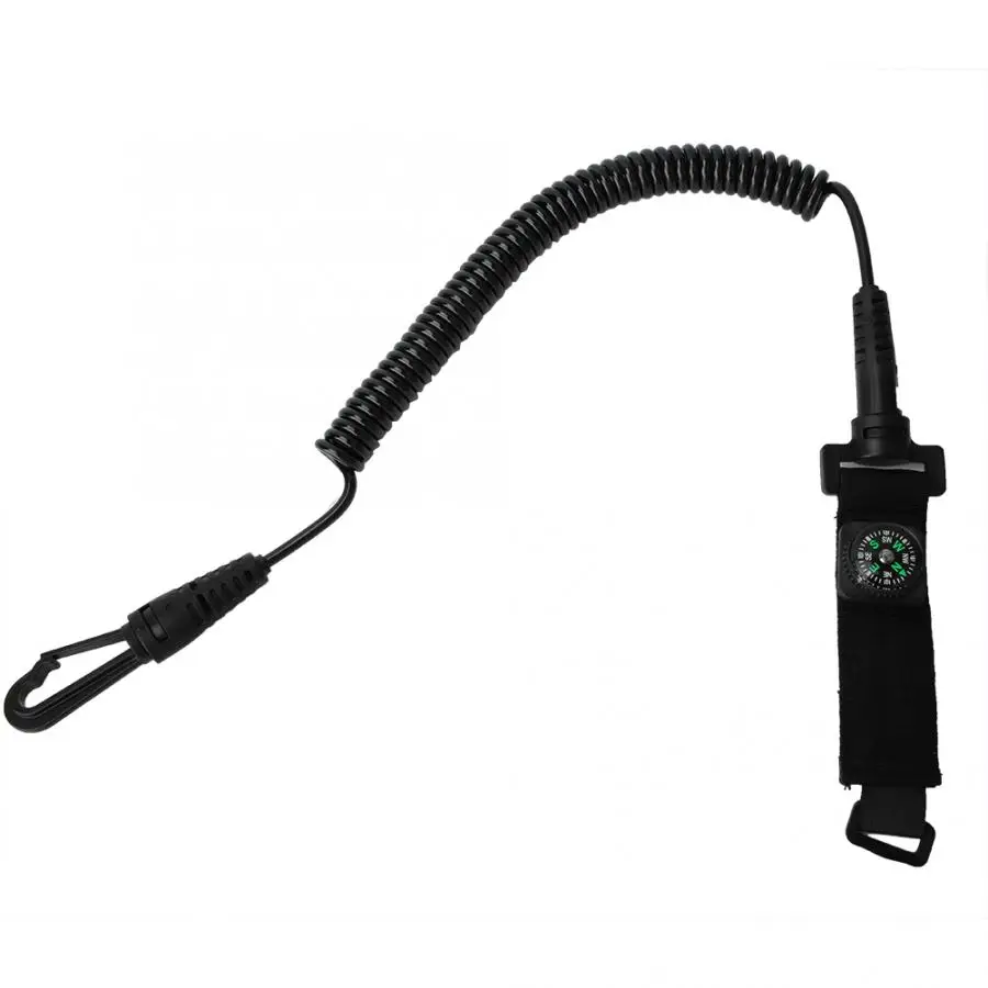 

Outdoor Canoe Boat Kayak Paddle Rope Oar Anti-stripping Rope Strap With Mini Compass Black Fishing Boat Accessories