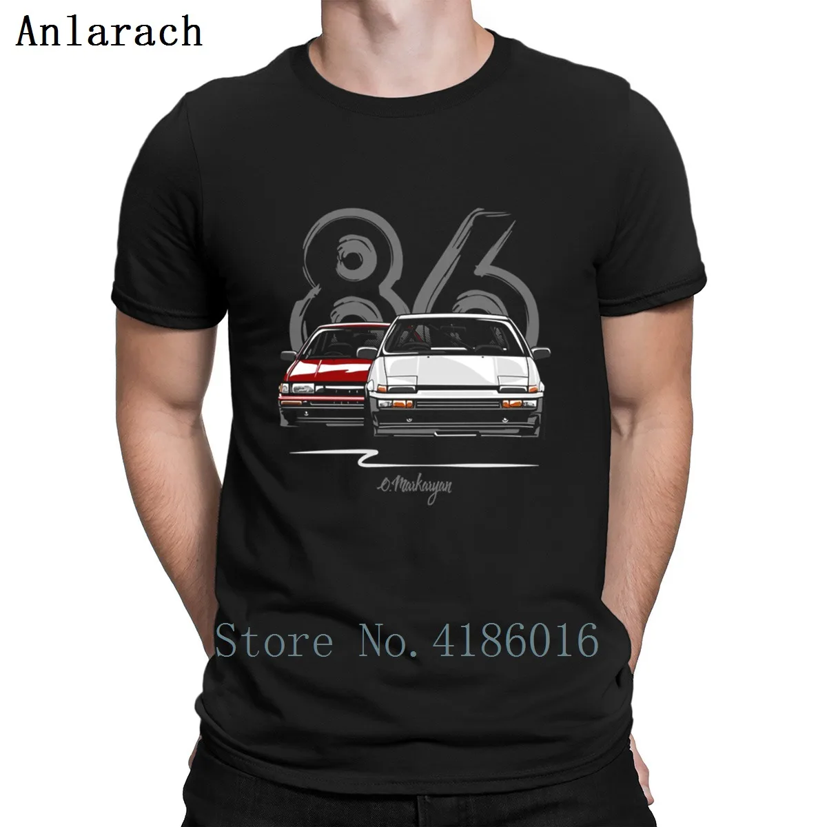 Ae86 Hachi Roku футболка с юмором бесплатная доставка Приталенная рисунками хлопковая