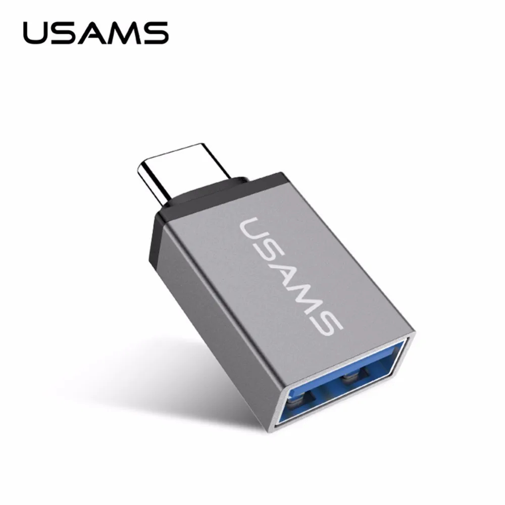 

USAMS Metal USB-type-C Male to USB 3.0 Female Type-C OTG Converter Adaptor OTG for Macbook 12 Wholesale Latest