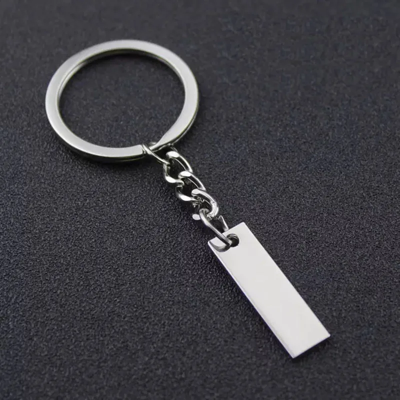 

Personalized 30*9mm Keychain Customized Tag Laser Engraved Logo Name Key Ring Gift for Guest Wedding Souvenirs