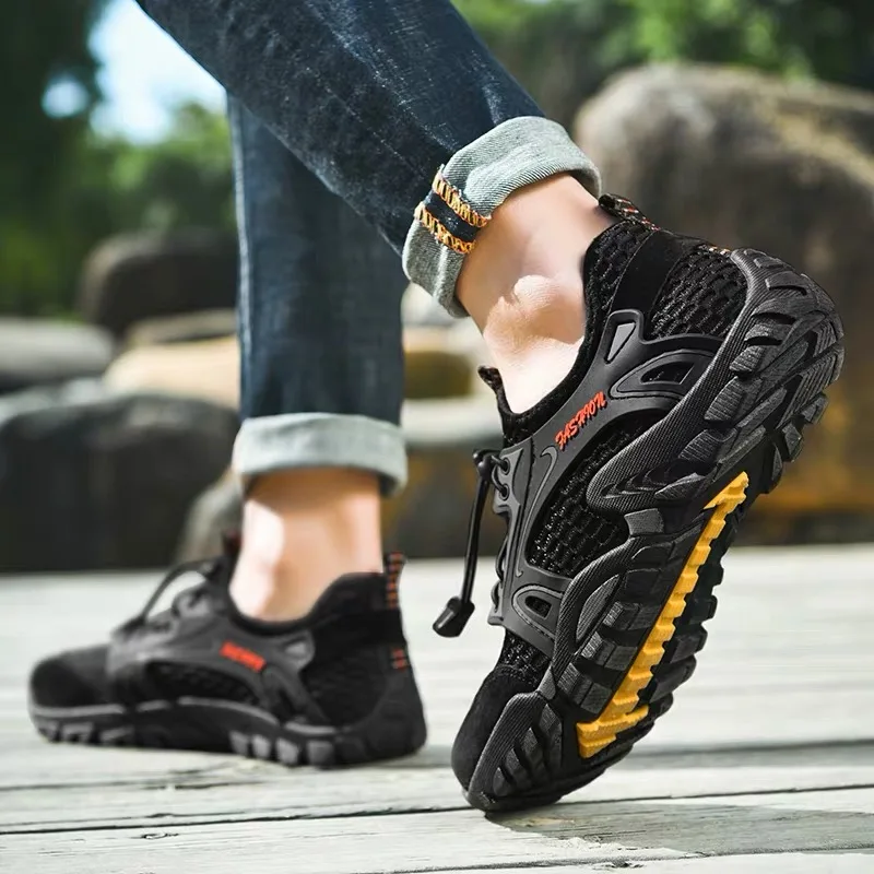 

Outdoor Men Hiking Shoes Waterproof Breathable Tactical Combat Army Boots Desert Training Sneakers Anti-Slip Trekking Shoes